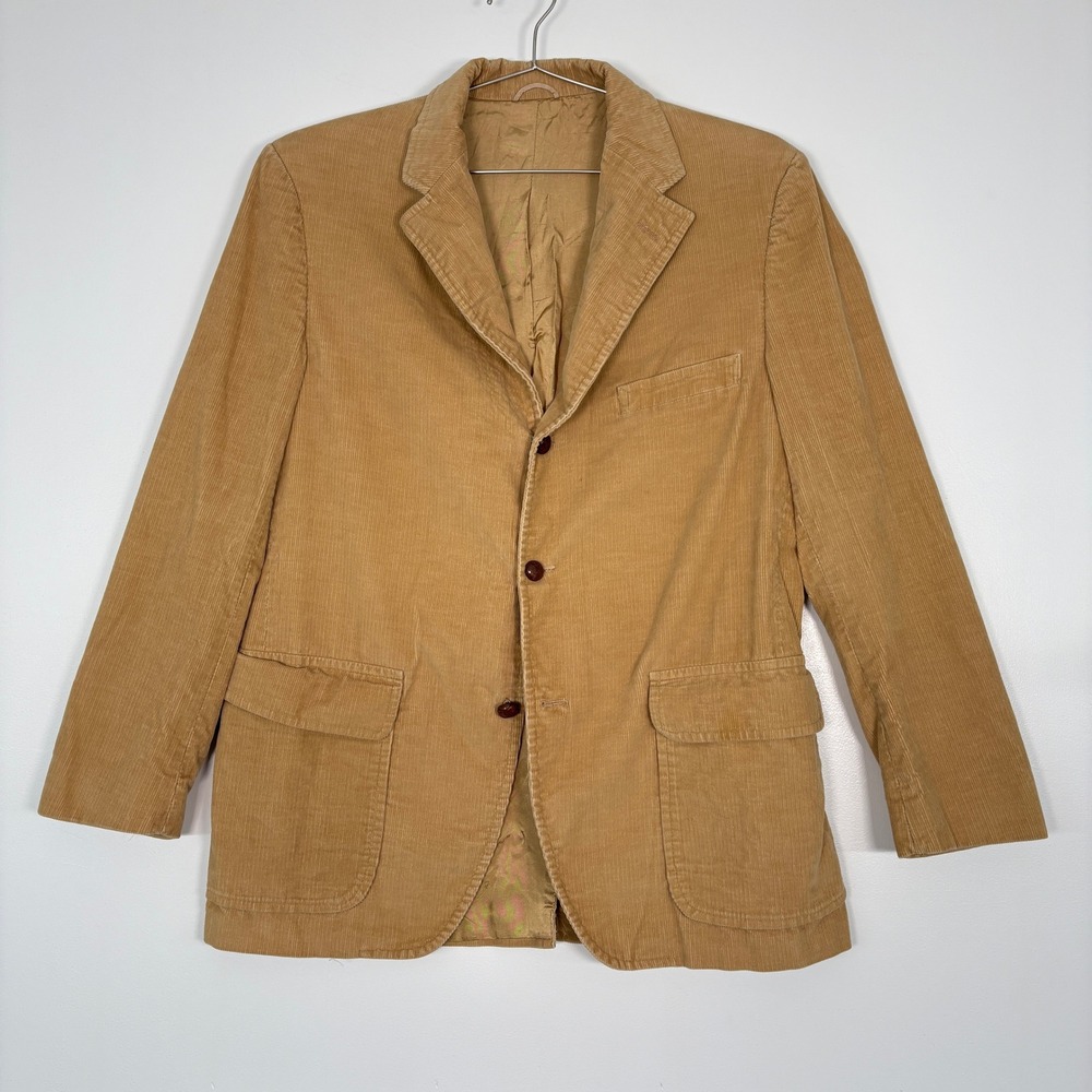 Cable Car Clothiers‎ Mens Corduroy Blazer 44 Tan Vintage Robert Kirk Ltd USA